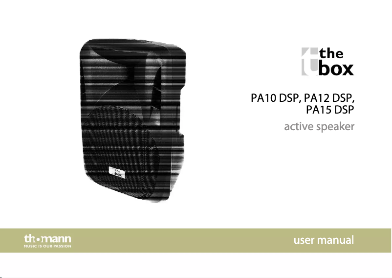 Página 1 del manual Manual de usuario The Box PA 15 DSP