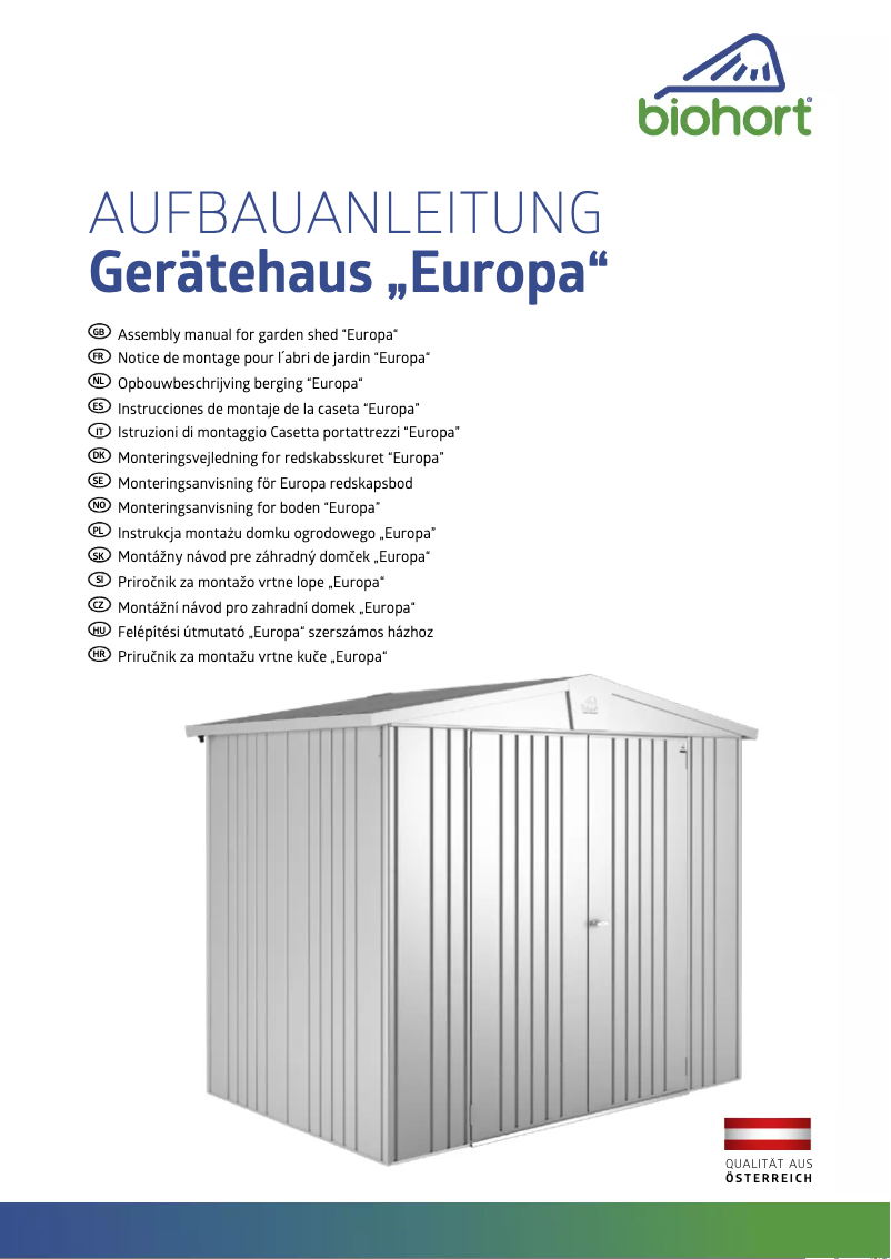Página nº 1 - Manual de usuario Biohort Europa