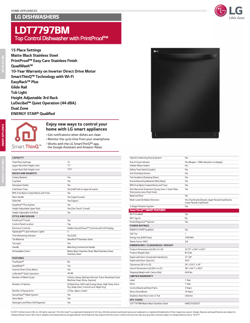 Imagen de la primera página del manual del dispositivo LDT7797