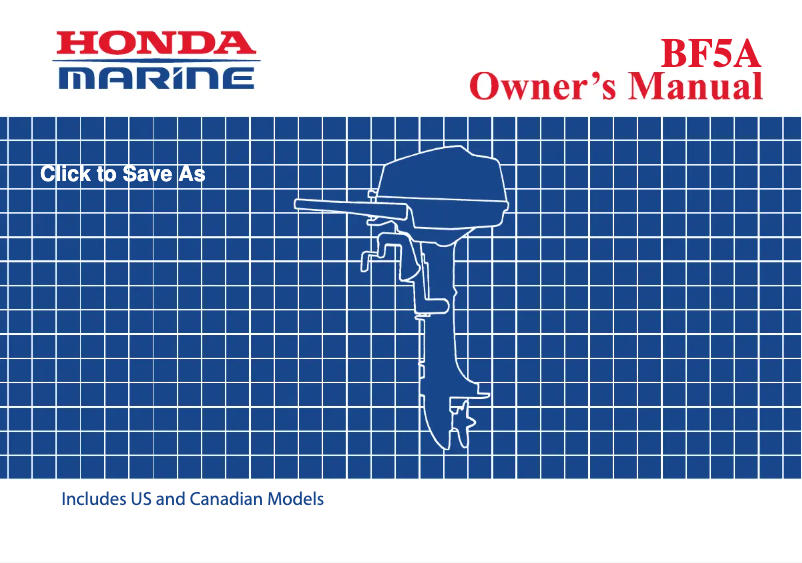 Página 1 del manual Manual de usuario Honda BF5A (2014)