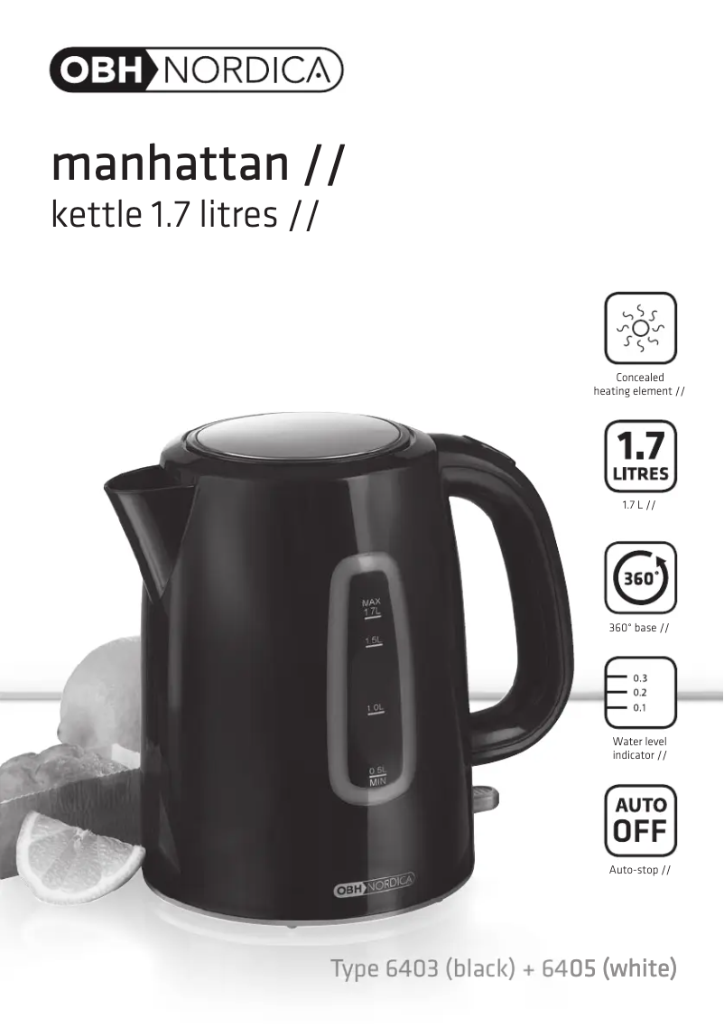 Página nº 1 - Manual de usuario OBH Nordica Manhattan 6403