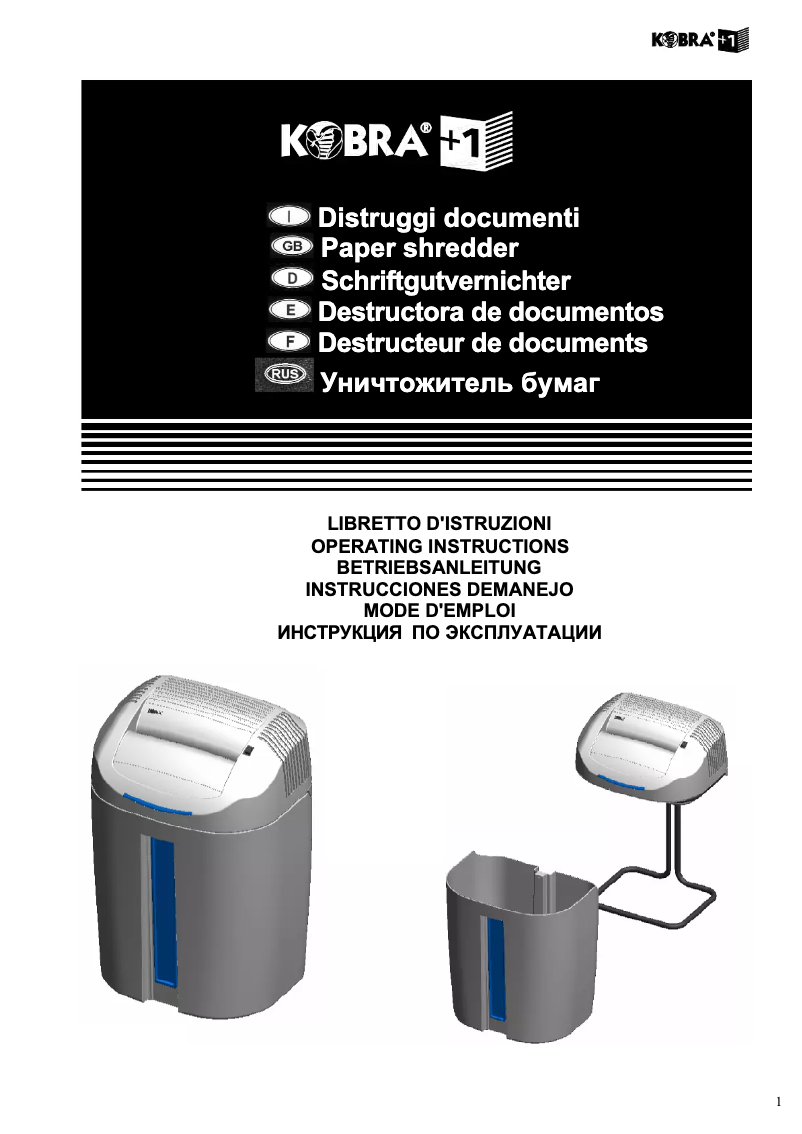 Página nº 1 - Manual de usuario Kobra +1 CC4