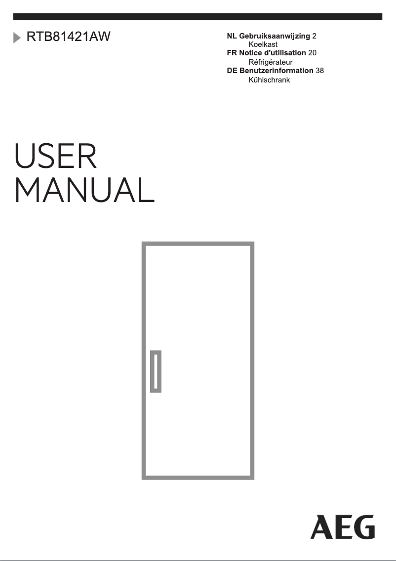 Imagen de la primera página del manual del dispositivo RTB81521AW