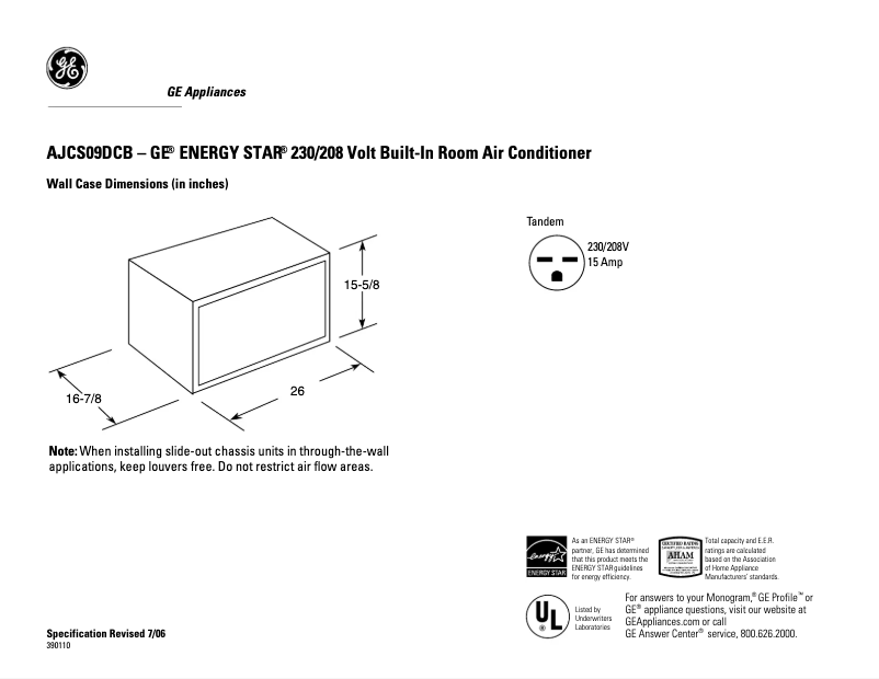 Imagen de la primera página del manual del dispositivo AJCS09DCB