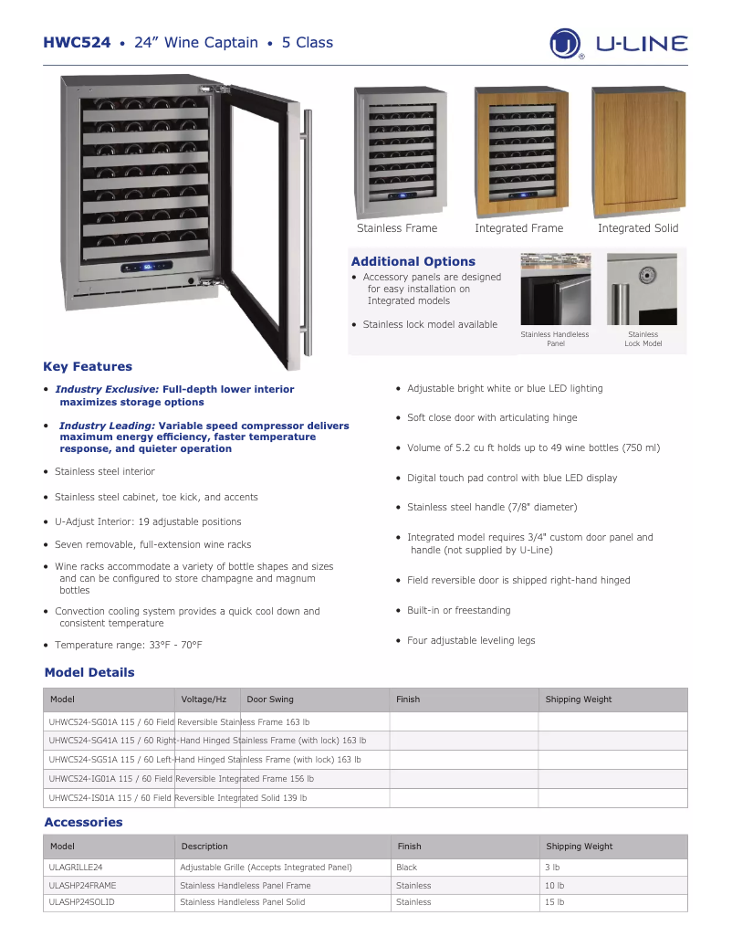 Imagen de la primera página del manual del dispositivo UHWC524-SG01A