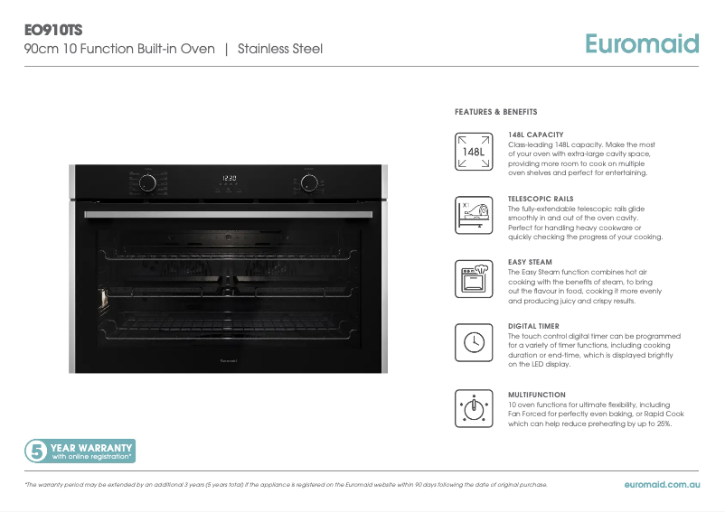 Imagen de la primera página del manual del dispositivo EO910TS