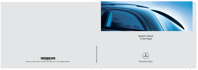 Imagen de la primera página del manual del dispositivo E-Class Wagon (2006)