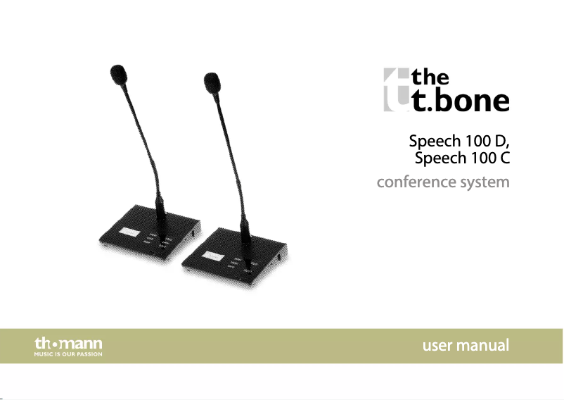 Página 1 del manual Manual de usuario the t.bone Speech 100 C