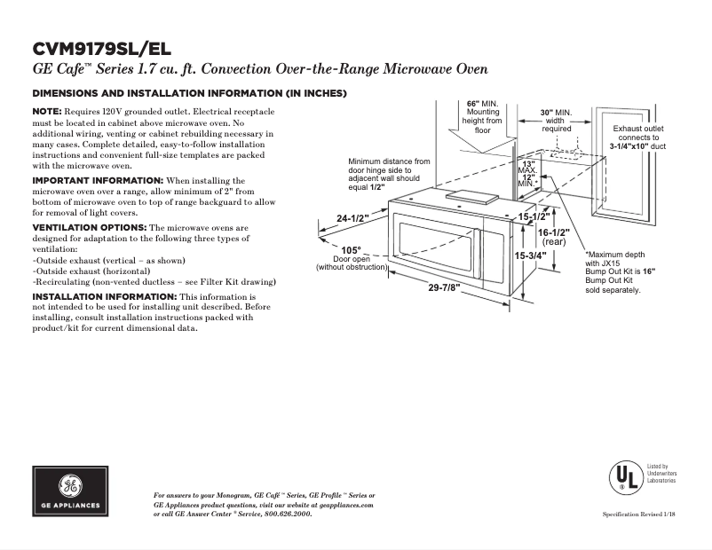 Página 1 del manual Ficha técnica GE Café CVM9179SLSS