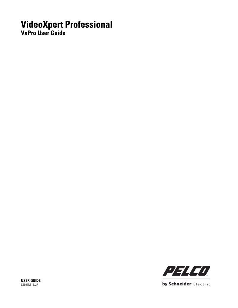Página 1 del manual Manual de usuario Pelco VideoXpert Professional Flex VXP-F-8-J-S