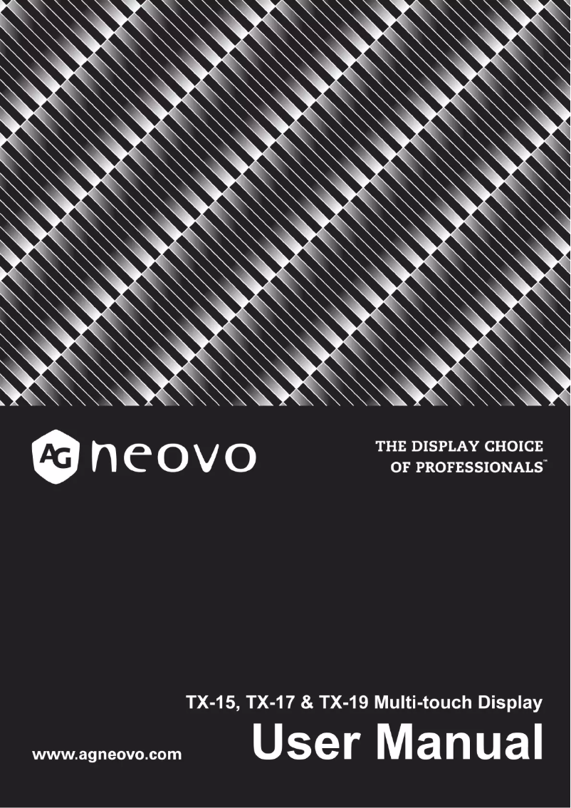 Página 1 del manual Manual de usuario AG Neovo TX19