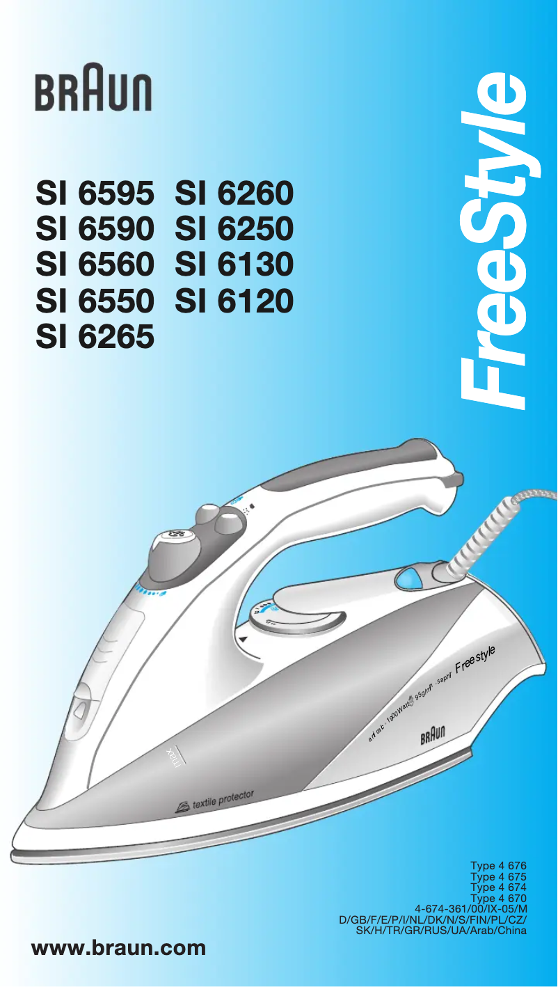 Página nº 1 - Manual de usuario Braun FreeStyle SI 6550