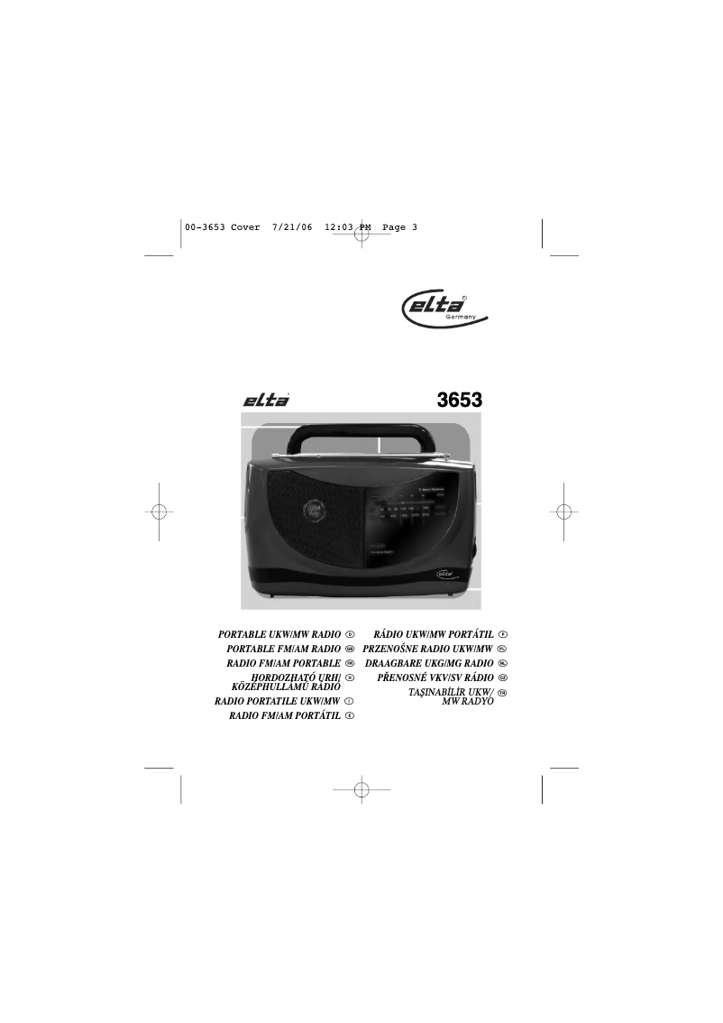 Imagen de la primera página del manual del dispositivo 3653