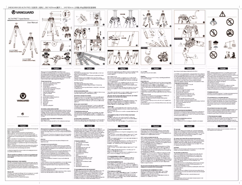 Página 1 del manual Manual de usuario Vanguard Alta Pro 2