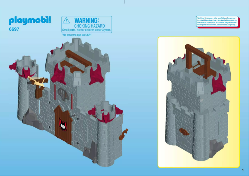 Página nº 1 - Manual de usuario Playmobil Super 4 Take Along Black Baron's Castle 6697