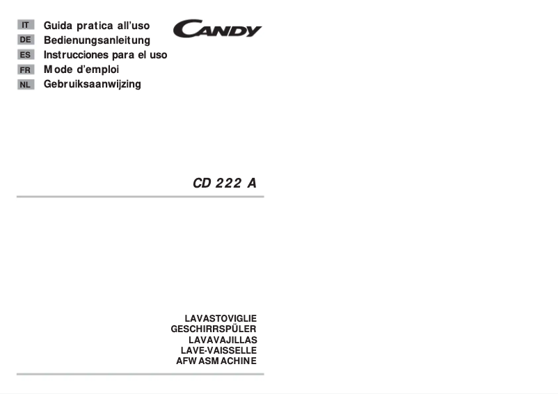 Imagen de la primera página del manual del dispositivo CD 222 A