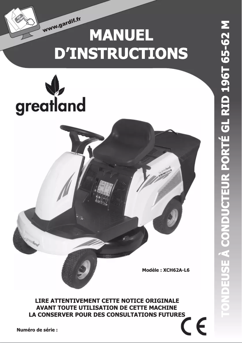 Página 1 del manual Manual de usuario Greatland GL RID 196T 65-62 M