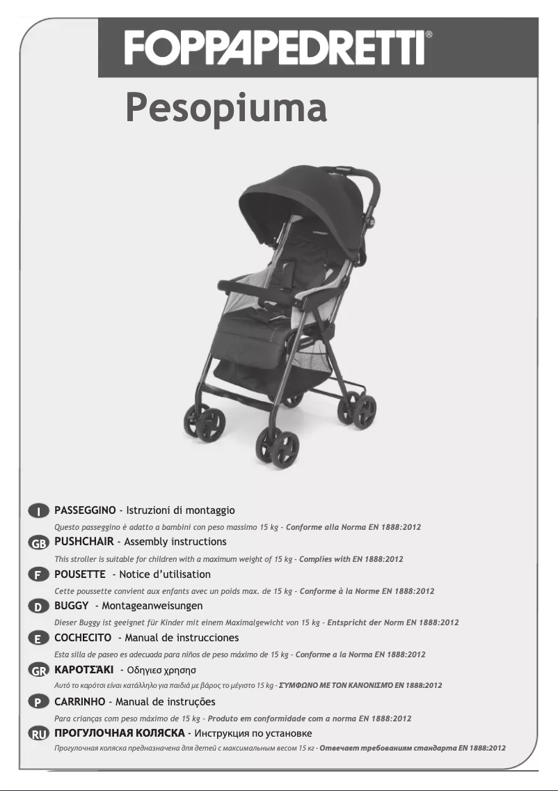 Página 1 del manual Manual de usuario Foppapedretti Pesopiuma