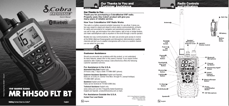 Imagen de la primera página del manual del dispositivo MR HH500 FLT BT