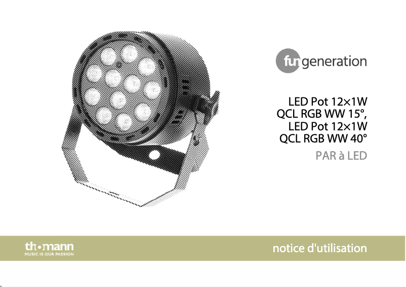 Imagen de la primera página del manual del dispositivo Pot 12 x 1W