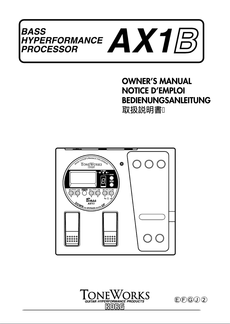 Imagen de la primera página del manual del dispositivo AX1B