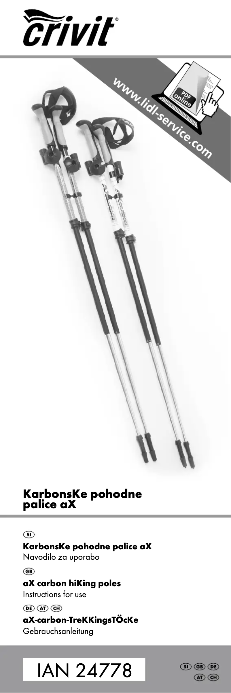 Imagen de la primera página del manual del dispositivo IAN 24778