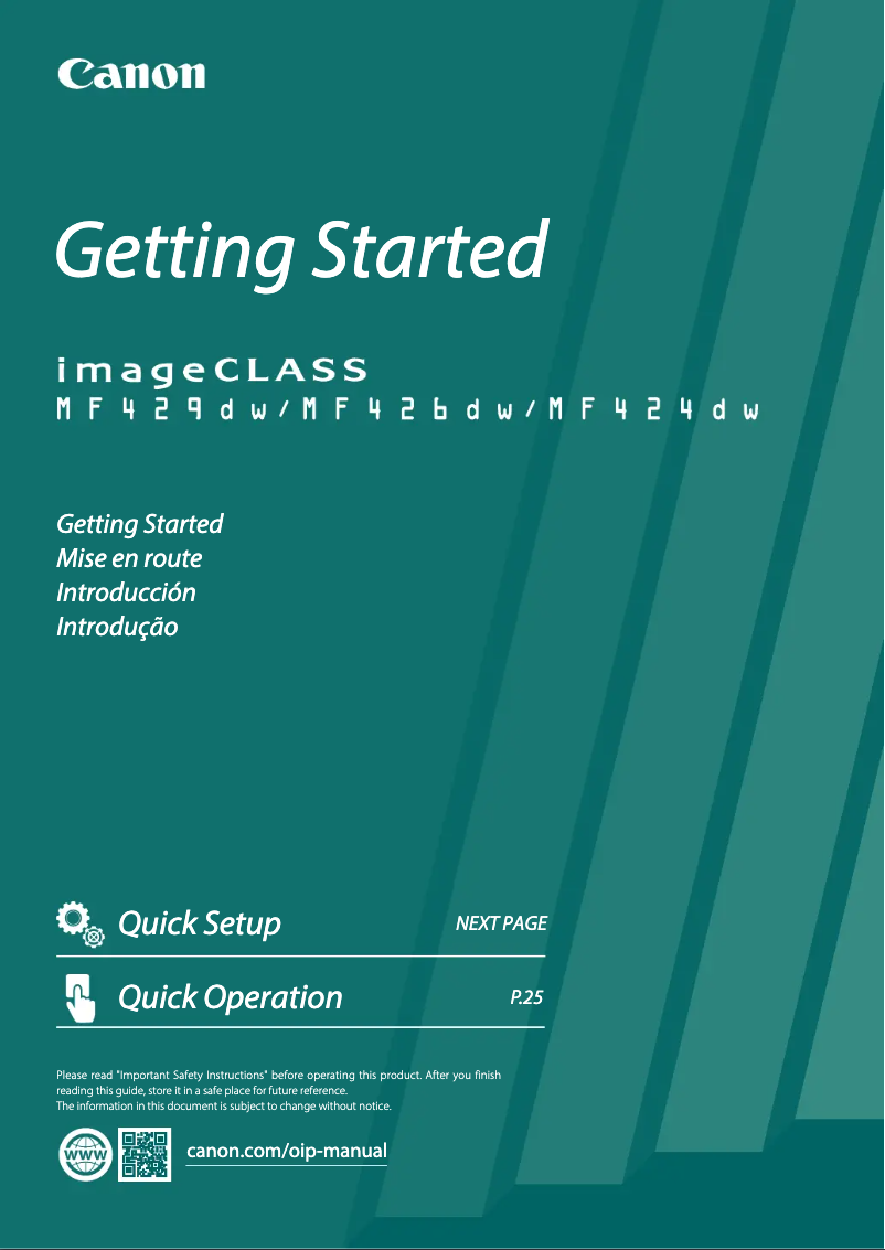 Página 1 del manual Manual de usuario Canon imageCLASS MF426dw