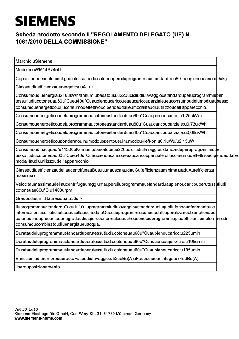 Imagen de la primera página del manual del dispositivo WM14S745IT