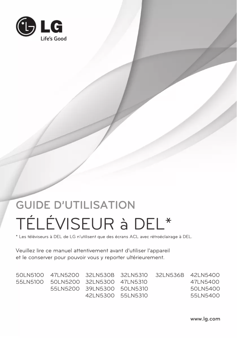 Imagen de la primera página del manual del dispositivo 42LN5300