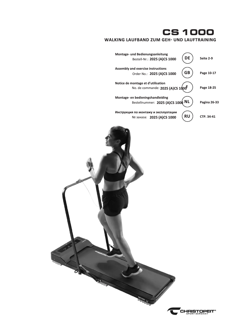 Página 1 del manual Manual de usuario Christopeit CS 1000