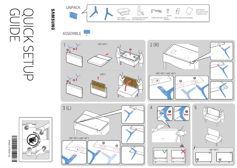 Página 1 del manual Guía de instalación Samsung UN49KS8000F