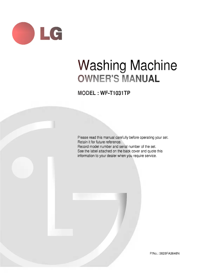 Imagen de la primera página del manual del dispositivo WF-T1031TP