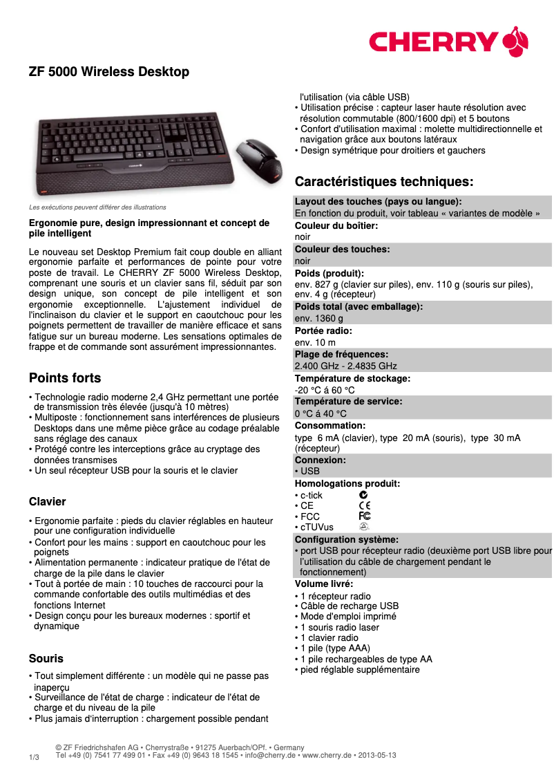 Imagen de la primera página del manual del dispositivo ZF 5000