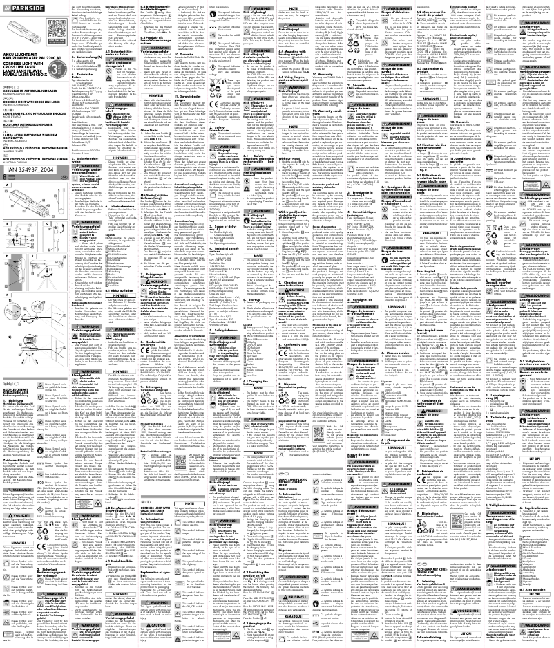 Imagen de la primera página del manual del dispositivo PAL 2200 A1