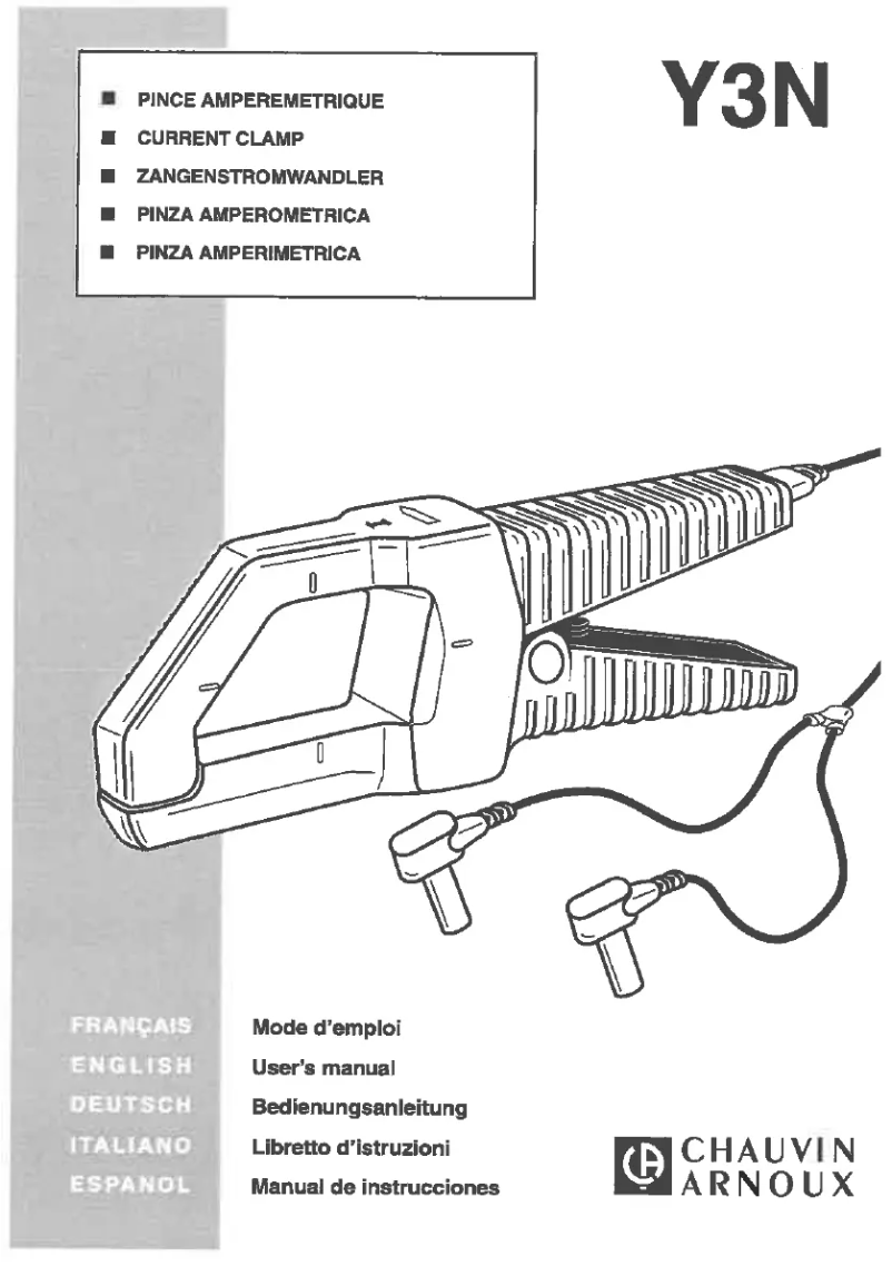 Página 1 del manual Manual de usuario Chauvin Arnoux Y4N