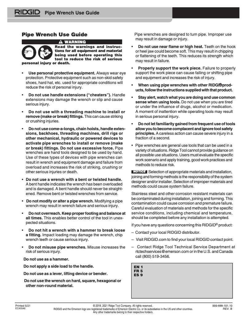 Imagen de la primera página del manual del dispositivo E-14