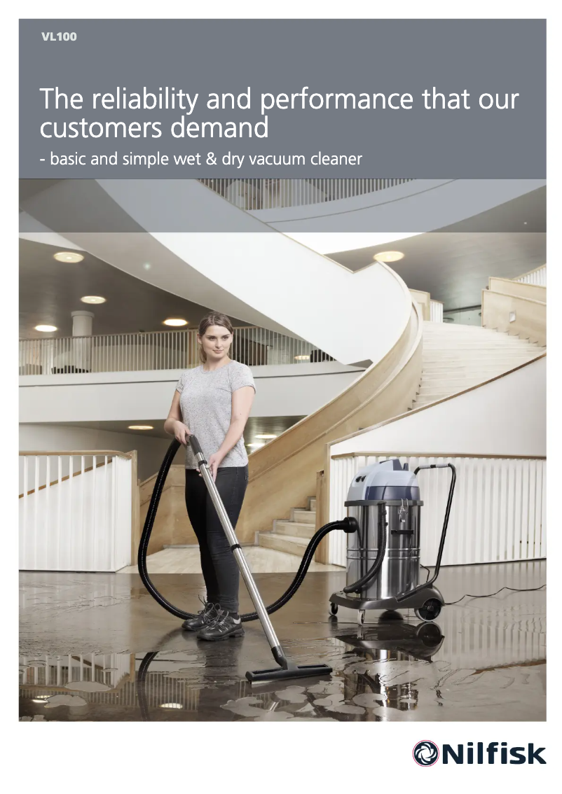 Página 1 del manual Folleto Nilfisk VL100