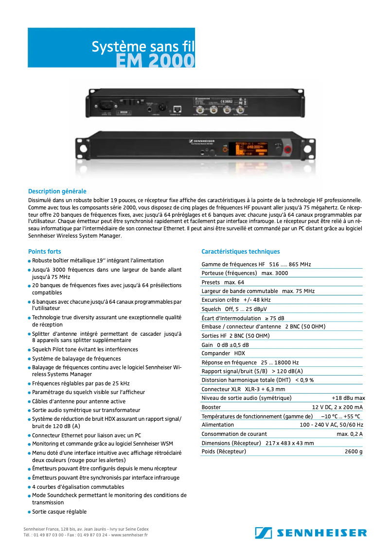 Imagen de la primera página del manual del dispositivo EM 2000