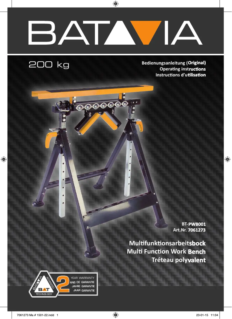 Página 1 del manual Manual de usuario Batavia BT-PWB001