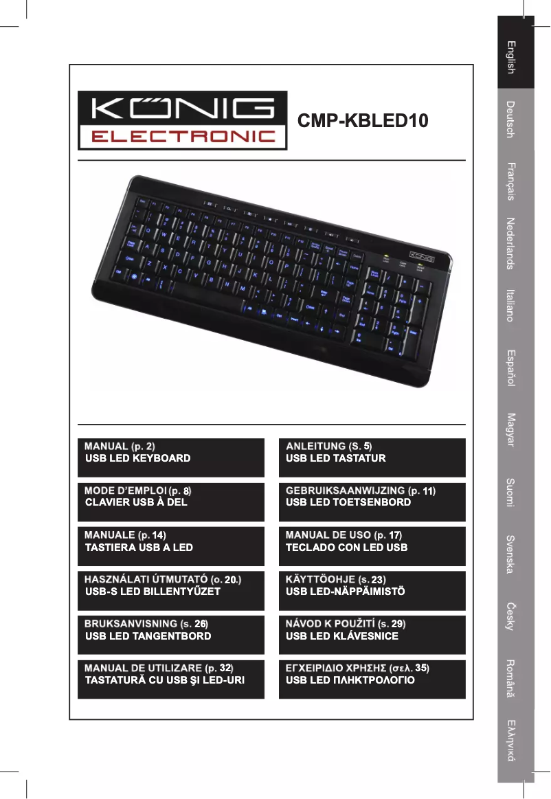 Página 1 del manual Manual de usuario Konig CMP-KBLED10