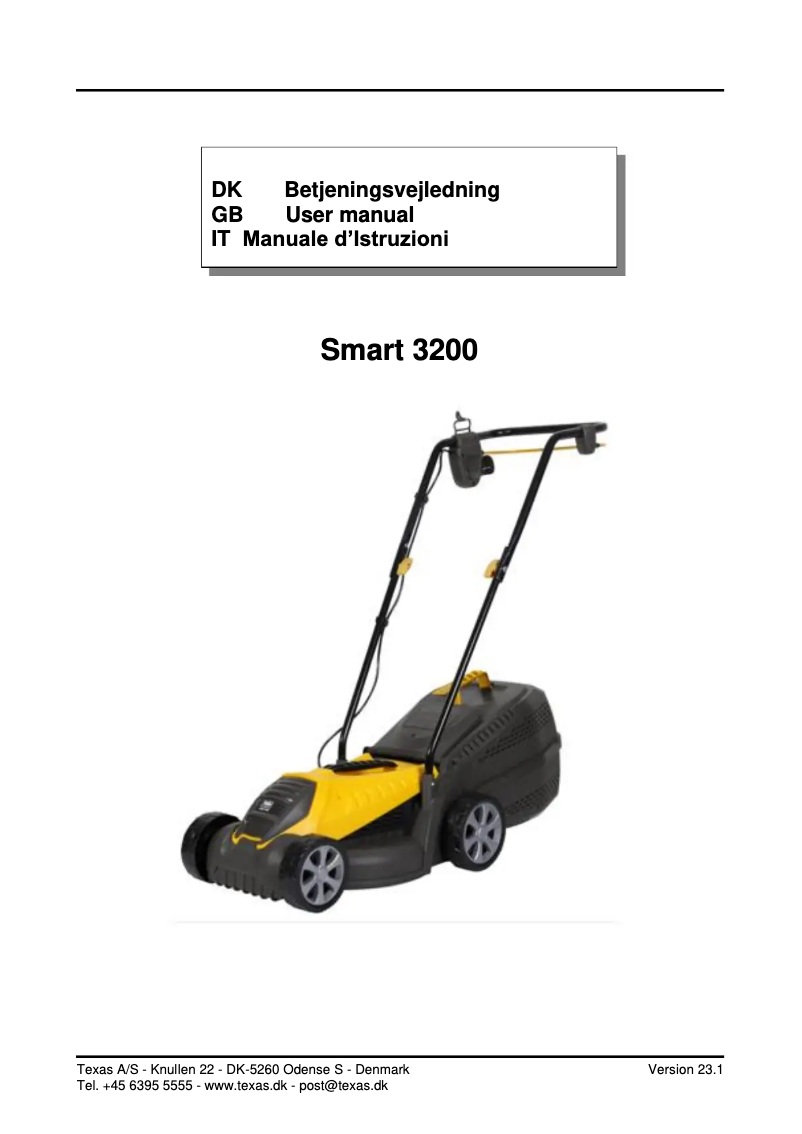 Imagen de la primera página del manual del dispositivo Smart 3200