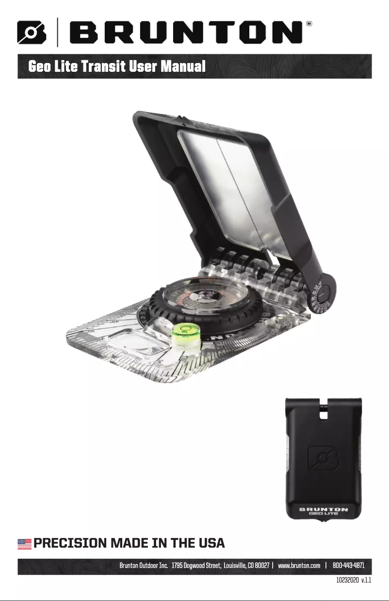 Página 1 del manual Manual de usuario Brunton Geo Lite Transit