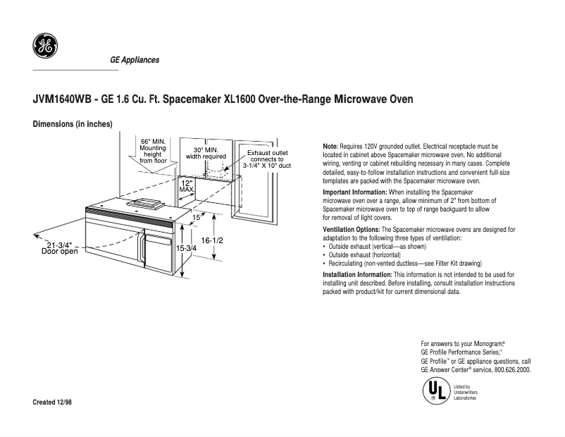 Imagen de la primera página del manual del dispositivo JVM1640WB