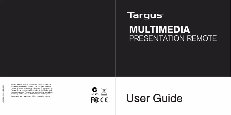Imagen de la primera página del manual del dispositivo AMP09