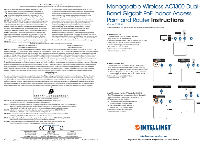 Imagen de la primera página del manual del dispositivo 525831