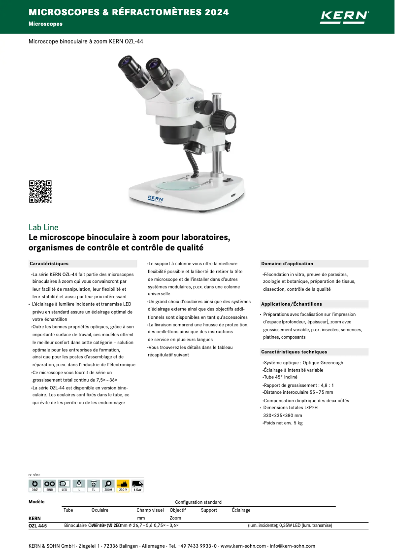 Imagen de la primera página del manual del dispositivo OZL 445