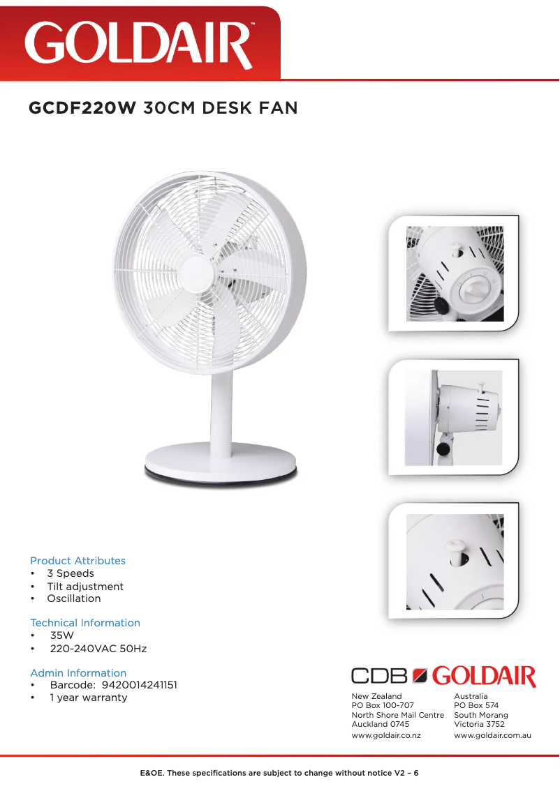 Imagen de la primera página del manual del dispositivo GCDF220W