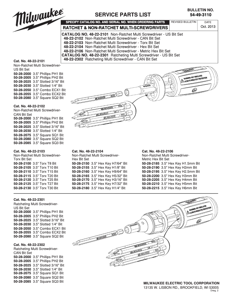 Imagen de la primera página del manual del dispositivo 48-22-2103