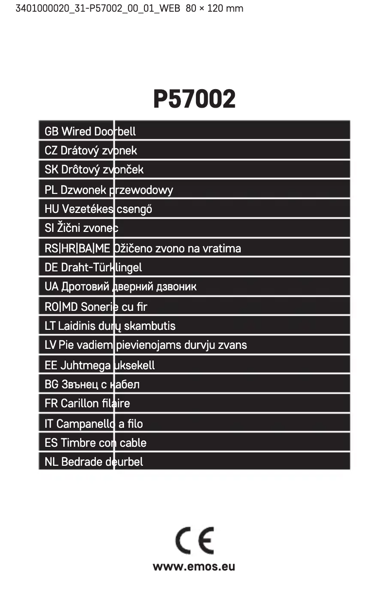 Página nº 1 - Manual de usuario Emos P57002