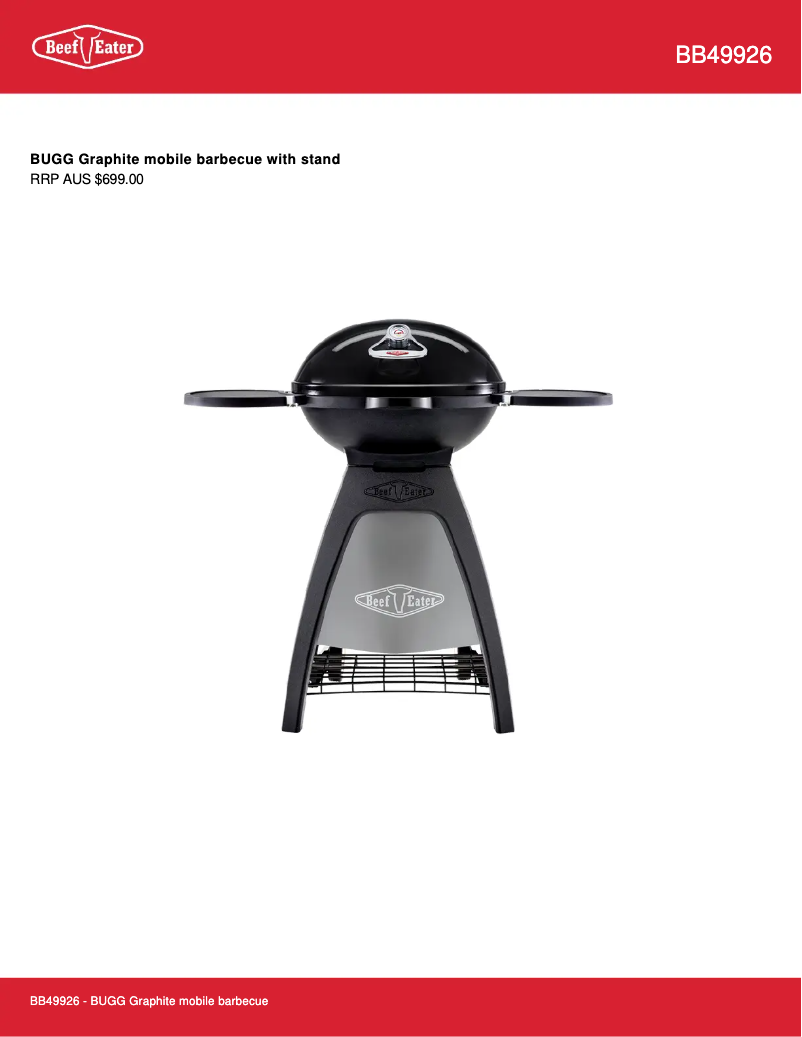 Página 1 del manual Ficha técnica BeefEater Bugg BB49926